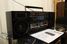 SANYO C35 RADIO CASSETTE RECORDER EQUALIZZATORE GHETTOBLASTER + BLUETOOTH *MANTENUTO*