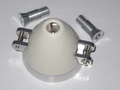 Klappspinner Ø 30-45mm + Spannhülsen mit Alurückwand + Kunststoffkappe extron