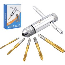 Präzises Gewindebohrer Set mit 5 Größen - Ideal für Holz & Kunststoffbearbeitung