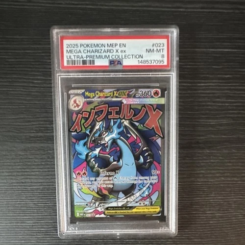 Pokémon Mega Charizard X ex 023 Me: Mega Evolution Promo Holo PSA 8 2025