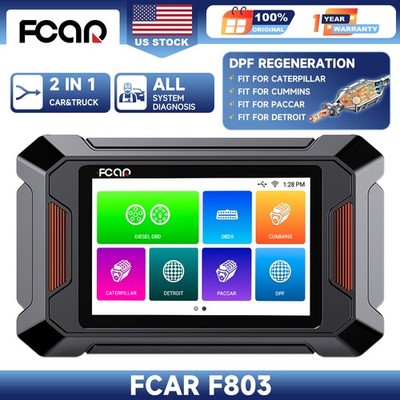 DPF Regen Heavy Duty Truck Diagnostic Scanner HDOBD Code Reader 6&9pin Fcar F803