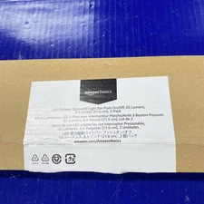 Amazon Basics Led Battery Operated Light Bar Push 65 Lumens 2 Pack