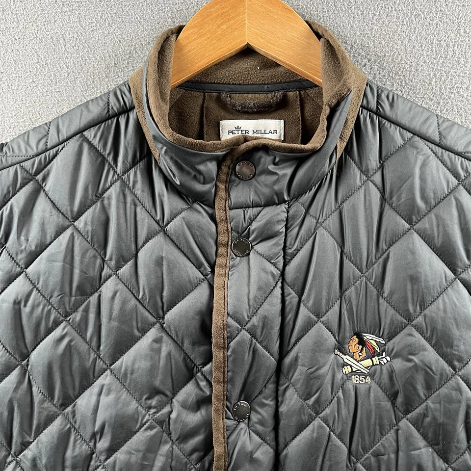 Peter Millar Vest Men’s M Black Crown Craft Essex Quilted Puffer Full Zip Golf - Image 4 of 4