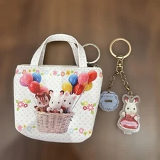 Calico Critters Japanese Limited Edition Sylvanian Families Mini Bag Keyring 2 P