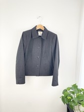 Vintage Talbots 4 Gray 100 Wool Blazer Jacket Women s Size 4 Small