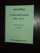 Kwik Way Model Fwsii Portable Boring Bar Manual