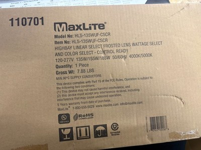 MAXLITE HIGHBAY LINEAR # HLS-135WUF-CSCR