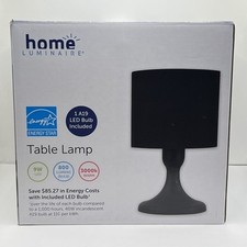 Home Luminaire Bedside Table Lamp with Shade - 6.3" L x 10.51" H, Bulb Included