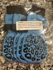 Anti-Slip Dog Socks 4Pcs Size X Large Adjustable Indoor Paw Protectors, Washable