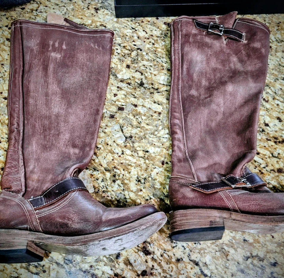 Botas Freebird Contra Talla 9 100% Cuero Marrón Envejecido Foto 4 de 4