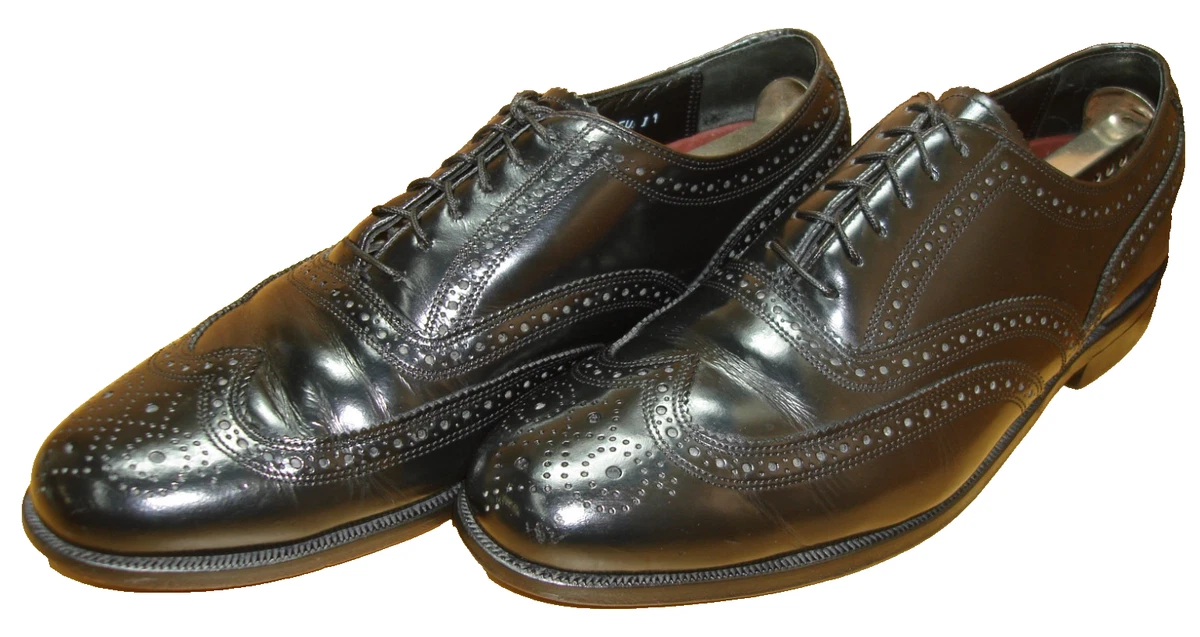FLORSHEIM Sorrento Lux Cap Toe Bal Oxford Black Mens Sz 8.5M Florsheim Leather Upper Blue Dress Shoes for Men for sale | eBay main image 2