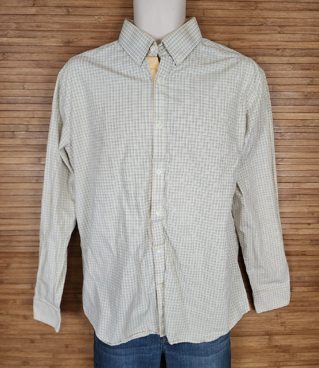 Original Penguin Slim Fit Beige Check Button Down Oxford Shirt sz 16 /  34-35 R2 | eBay