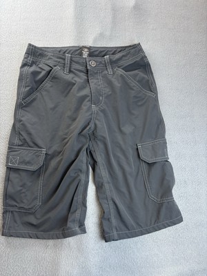 Kuhl Cargo Shorts Size Large Youth Running Gym Fitness Athletic Gray Stretch