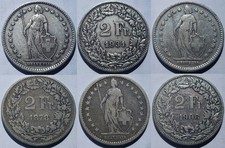 Switzerland 1906-1965 1/2-5 Francs Silver Coins Choose Yours