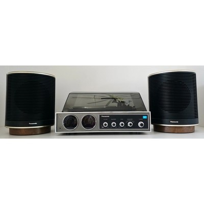 VINTAGE *NEW* 1970's Panasonic SE-2015 Record Player & Set of 2