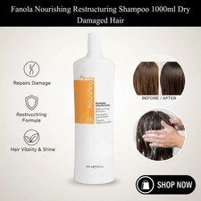 Image of Fanola Restructuring Shampoo 1000ml for Dry & Damaged Hair - Free Shipping UK