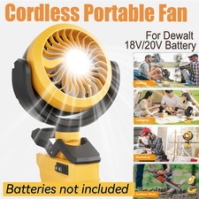Indoor Outdoor Portable Fan For Dewalt 18V/20V Max Li-Ion Battery DCB206 DCB208