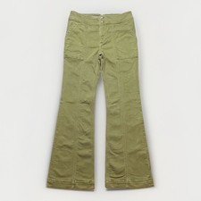 Anthropologie Pilcro Jeans Army Green High Rise Boot Size 30 Boho Festival Flare