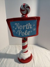 NORTH POLE Christmas Sign  Soft Material 