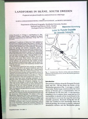 Landforms in Skane, South Sweden: Preglacial and glacial landforms analysed from