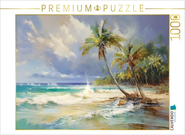 Calvendo Puzzle On The White Sandy Beach | 1000 Pieces, Finished Size 25.2 × 18.-image