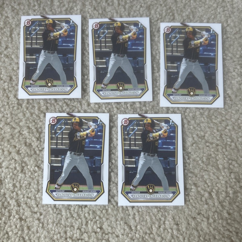 Presale 2026 Bowman Baseball Paper Handelfry Encarnacion 5-Card Lot #BP-47 Brewe
