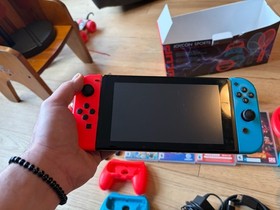 Nintendo Switch Console Bundle with Controllers, Mario Party, Minecraft, Just D&hellip;