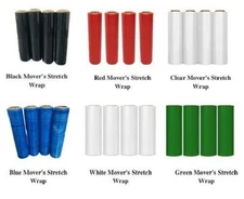Mover's Hand Stretch Wrap Plastic Shrink Film 20" x 1000' Select: Colors & Rolls