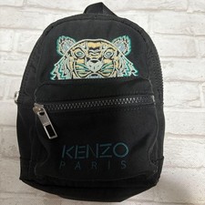 Zaino Kenzo Tiger ricamato nero nylon uomo unisex zip zaino 2 tasche