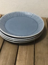 Laurie Gates AMALIE Blue Reactive Glaze 10" Dinner Plates Set of 4  