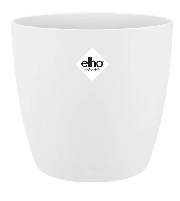 Elho Brussels Round Flower Pot 18cm - White