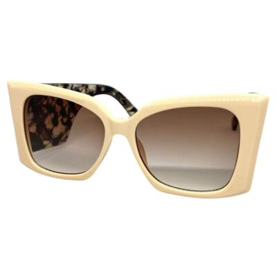 Cream Cat-Eye Sunglasses with Black Lenses Diamant smooth – Cream Vintage Cat Eye Sunglasses main image 2