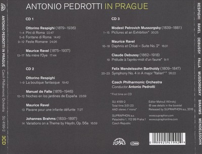 CZECH PHILHARMONIC ORCHESTRA/ANTONIO PEDROTTI ANTONIO PEDROTTI IN PRAGUE NEW CD
