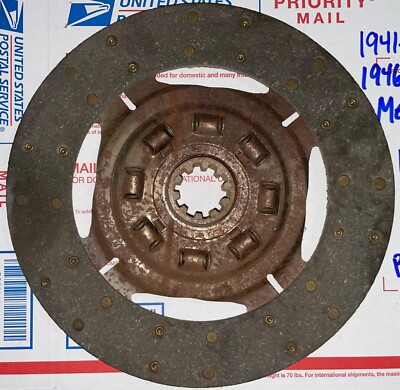 ORIGINAL 1941-42 FORD 6cyl CLUTCH DISC REBUILT O.D: 10 , Spline: 1&3/8 ,Teeth:10
