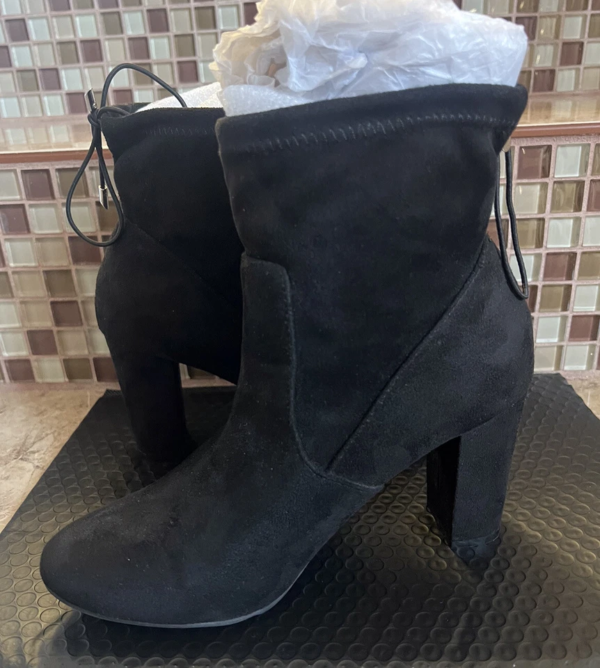 Botines de gamuza burdeos para mujer Nine West. Negro. Talla: 9 M. Usado. Foto 3 de 4