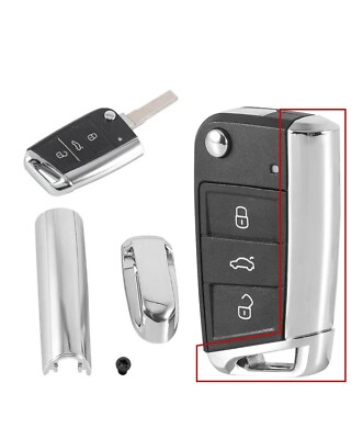 Schlüsselkappe Key Cover Chrom Accessoire passend für VW Golf 7 (5G), 2013-2017