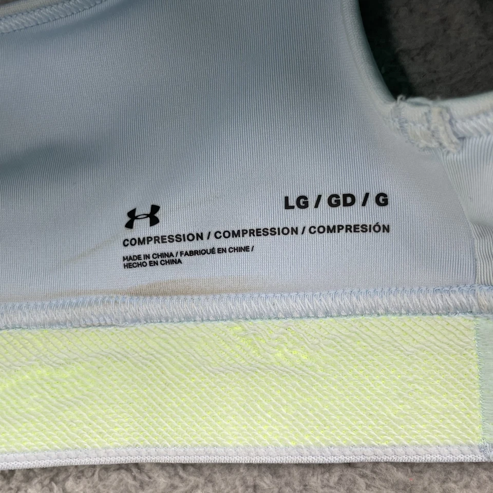 Under Armour Sports Bra Women Medium Blue Rasor Running Sportwear Gym Gorpcore - Image 4 of 4