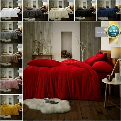 GAVENO CAVAILIA® Teddy Bear Fleece Luxury Warm Duvet Cover Warm Cosy Soft Thermal Bedding Set