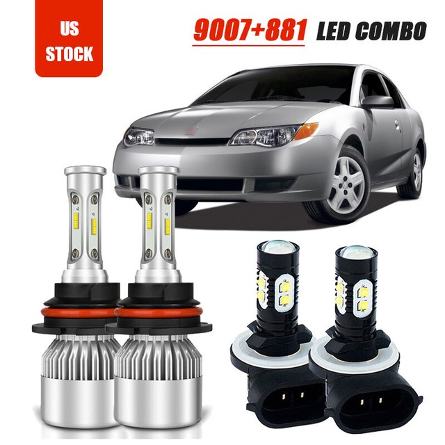 For 20042007 Saturn ION 6000K Combo LED Headlight Bulbs High/Low Beam