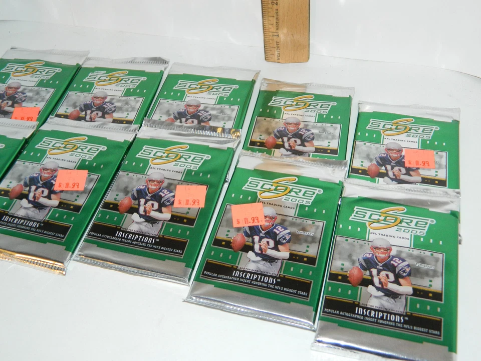 AS IS 2005 SCORE football 10 PACKS NFL cards NEW sealed autos rodgers RC year - Image 2 of 4