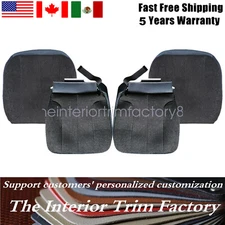 Driver & Passenger Seat Cover Dark Gray For 2004 2005 Dodge Ram 1500 2500 3500