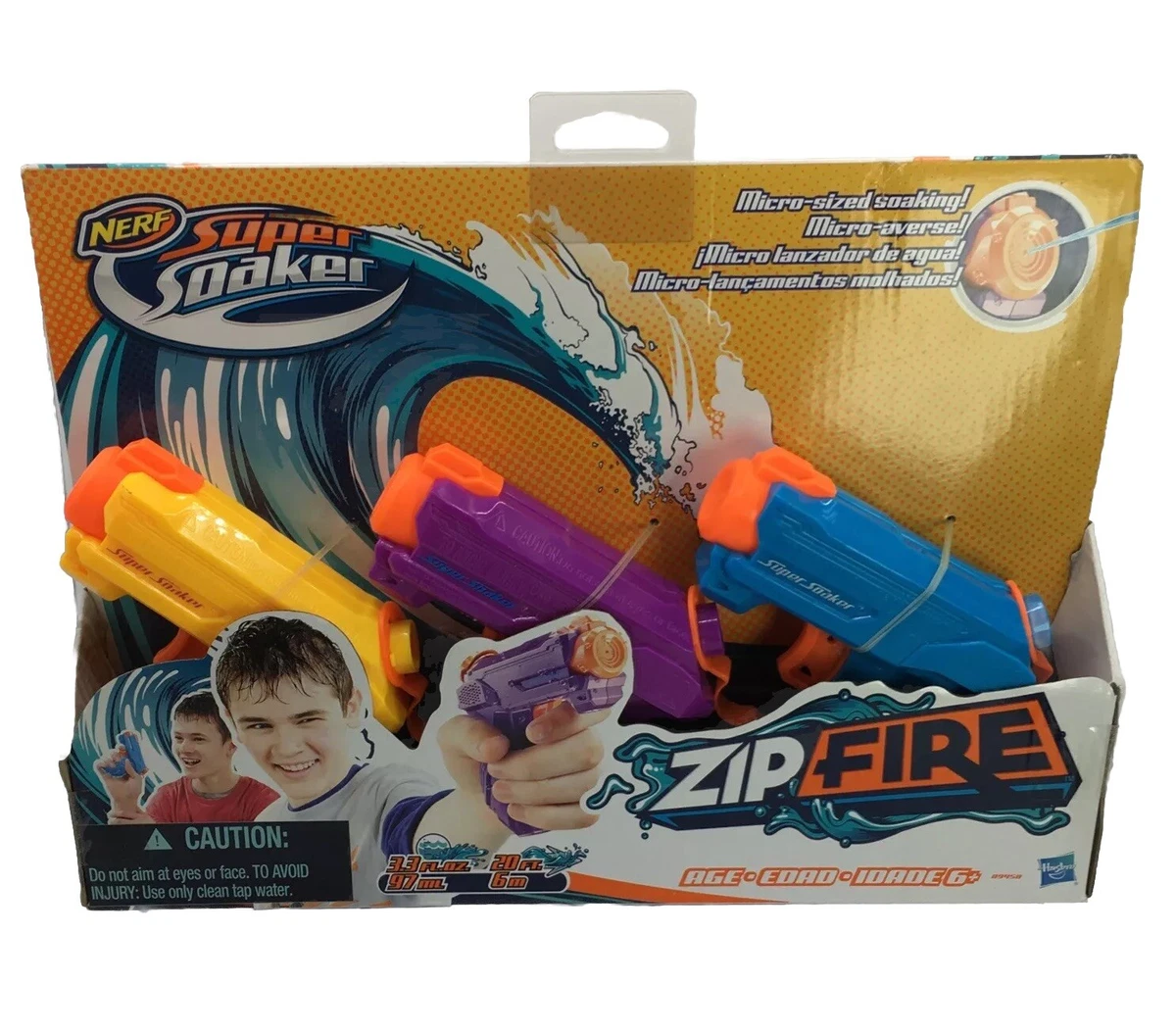 Nerf Super Soaker Zipfire 3-pack Quick Fire Water Blaster Hasbro