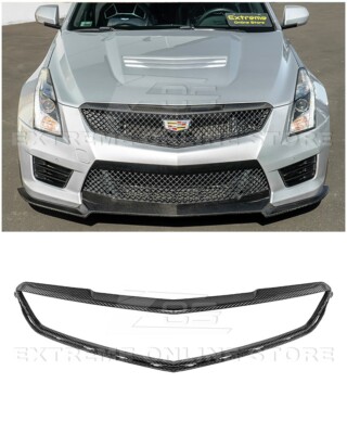 For 16-19 Cadillac ATS-V GM Factory Style CARBON FIBER Front Grille Trim Insert