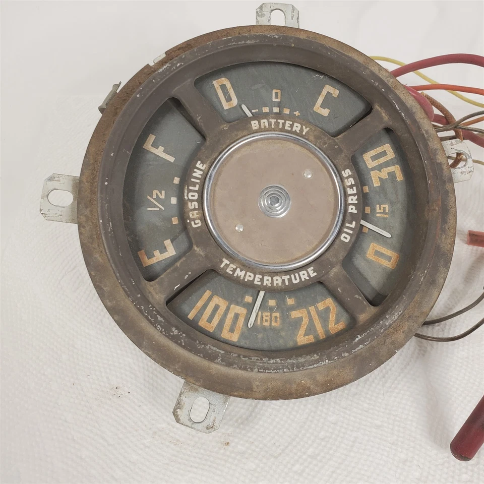 GMC Truck 1952 tablero de instrumentos calibre panel de instrumentos para Rat Rod o restauración Foto 2 de 4