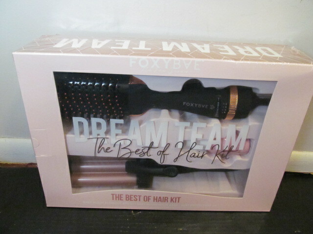 Foxybae Dream Team Best of Hair Kit, Baby Blush Blowout Brush+Wavy
