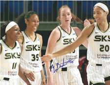 MORGAN BERTSCH Signed 8.5 x 11 Photo WNBA Basketball CHICAGO SKY UC Davis