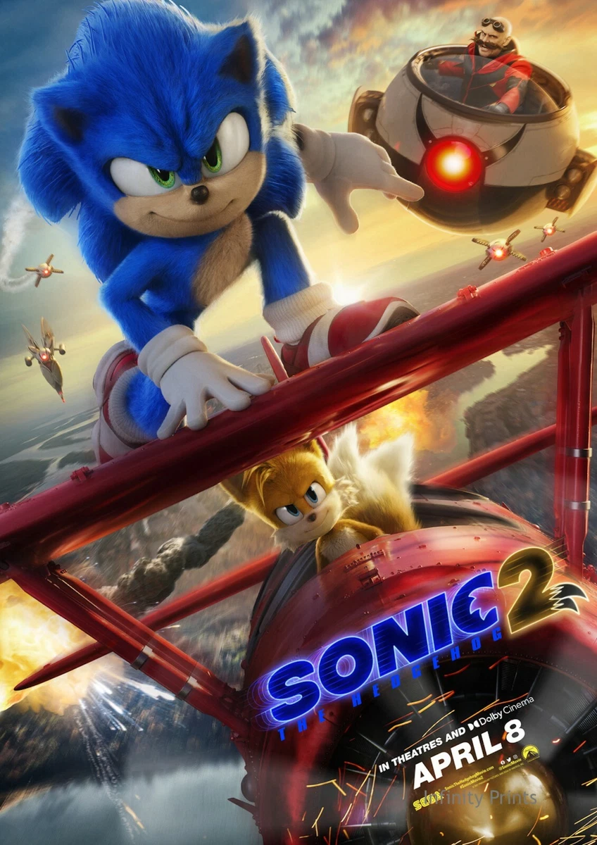 Sonic The Hedgehog 2 Movie Film Poster