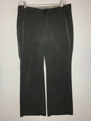 Dockers Collection Womens Mid Rise Curvy Dress Pants Gray Size