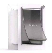Baboni Large Pet Door - Up To 100lbs White Expandable Tunnel w FLAWS
