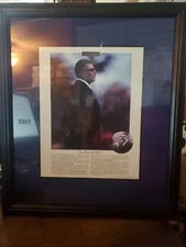 FRAMED UP 19"X17" VINCE LOMBARDI "THE WILL TO WIN" GREEN BAY PACKERS